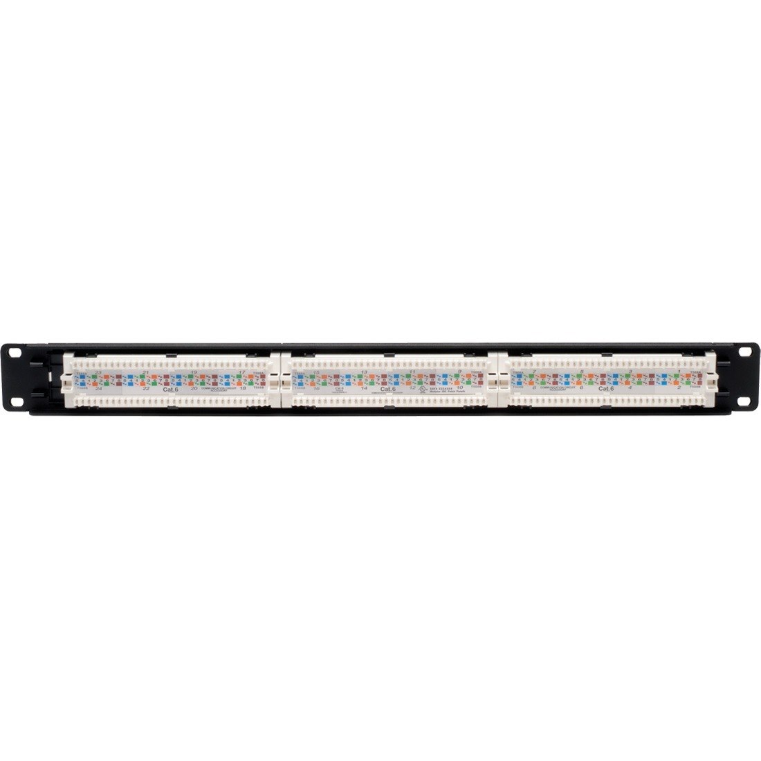 Eaton Tripp Lite Series 24-Port 1U Rack-Mount Cat6/Cat5 110 Patch Panel, 568B, RJ45 Ethernet, TAA