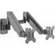 Dual Wall Mount for TV & Monitors (Full Motion Gas Spring), For screens 17" to 32" , VESA compatability: 75x75mm and 100x100mm - check the dimensions of the four mounting holes on back of screen to ensure it fits, Max 8kg each, Black, Bracket