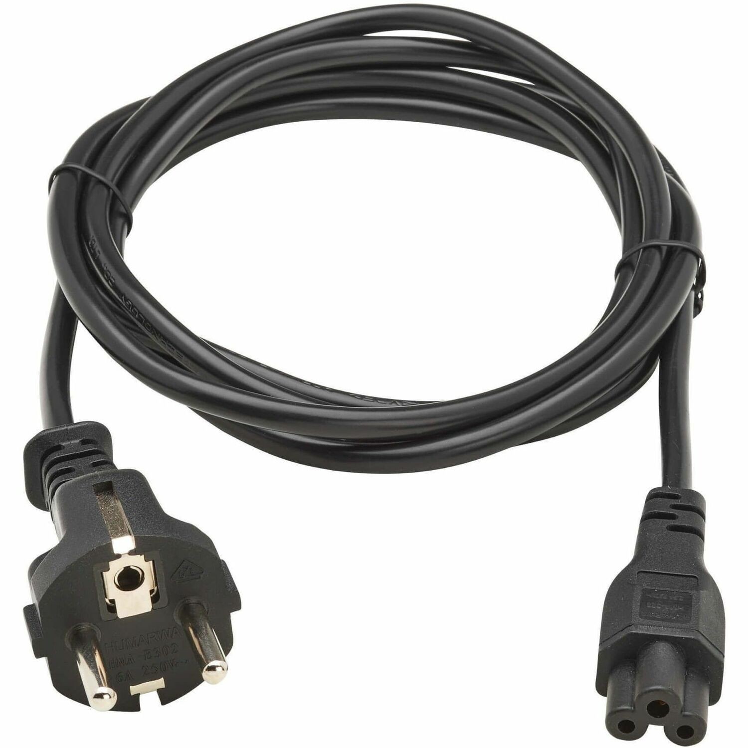Eaton Tripp Lite Series Laptop Power Cord, Schuko to C5 - 2.5A, 250V, H05VV-F, 2 m (6.6 ft.), Black