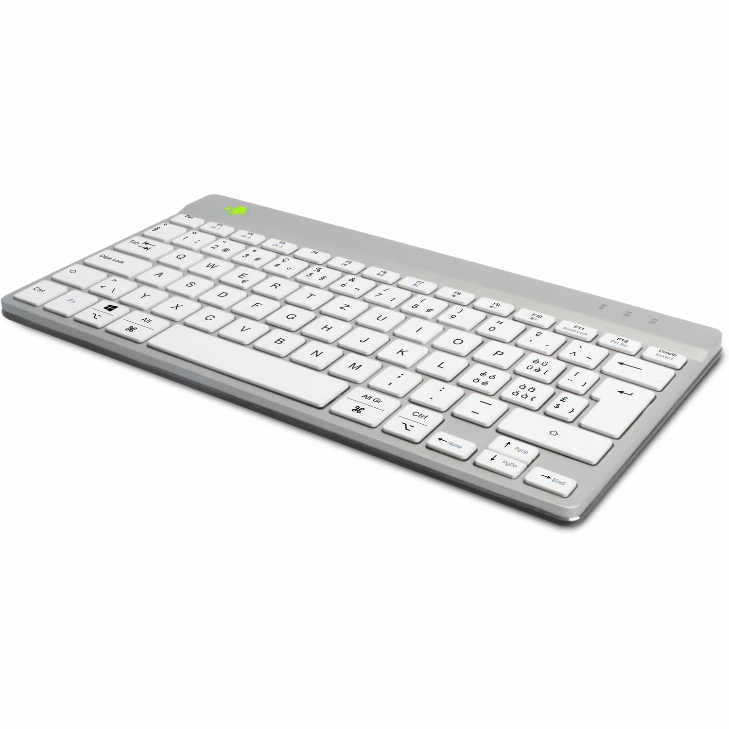 R-Go Compact Break Toetsenbord - Draadloos Verbinding - USB Type C Interface - LED - Swiss - QWERTZ indeling - Wit