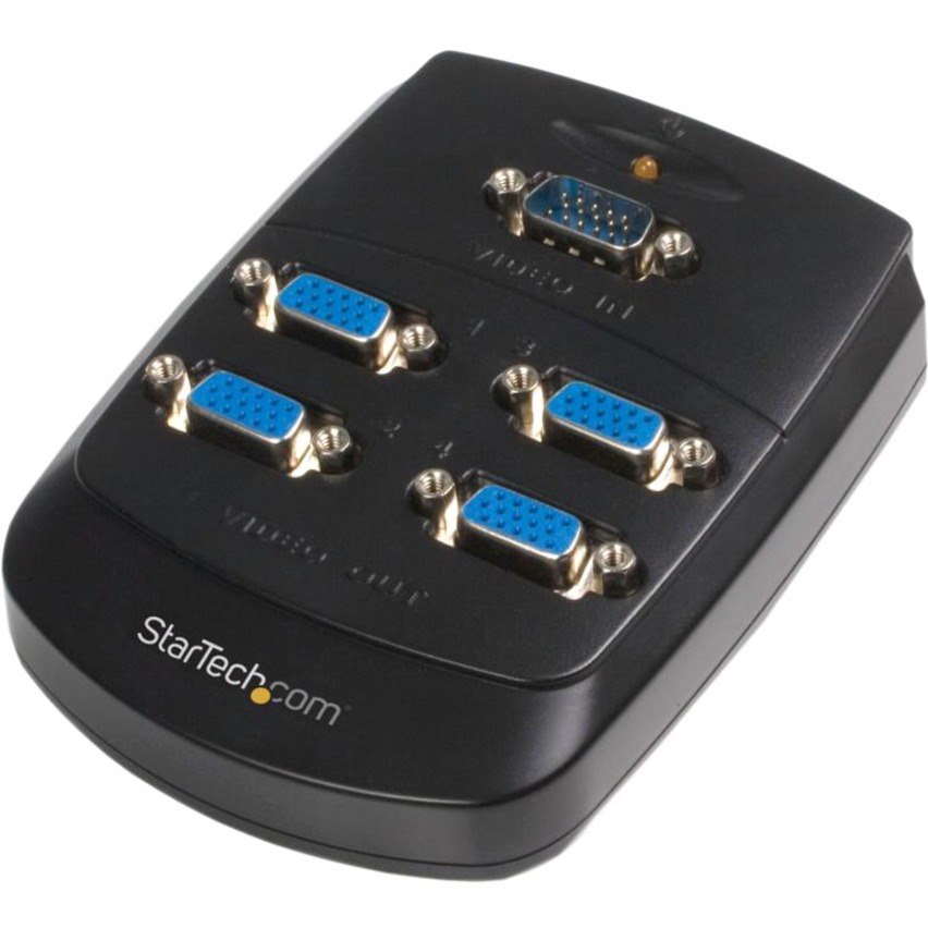 StarTech.com 4 Port Wall Mount VGA Video Splitter - Wall Mountable - Video splitter - 4 ports - cascadable
