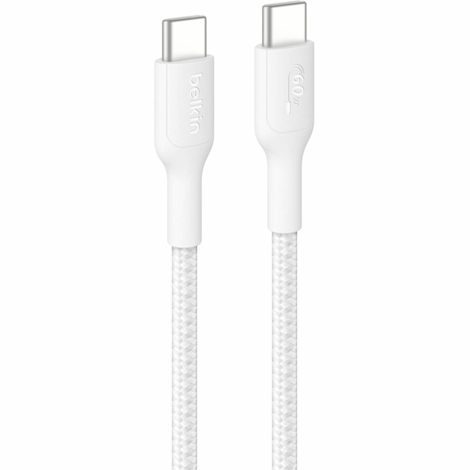 Belkin Braided USB-C to USB-C Cable 60W, 3.3ft/1m, White