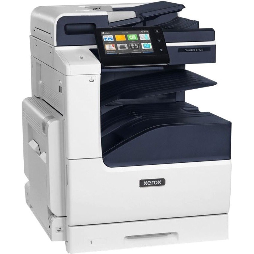 Xerox VersaLink B7125 MFP, Tandem Tray, Duplex, 2x520, 1x870, And 1x1,130 Sheet Trays, 130 Sheet Single Pass DADF, 100 Sheet Bypass Tray, Dual Oct, Min 320GB HDD, 4GB Memory, Scan To E-Mail, BIM On (m