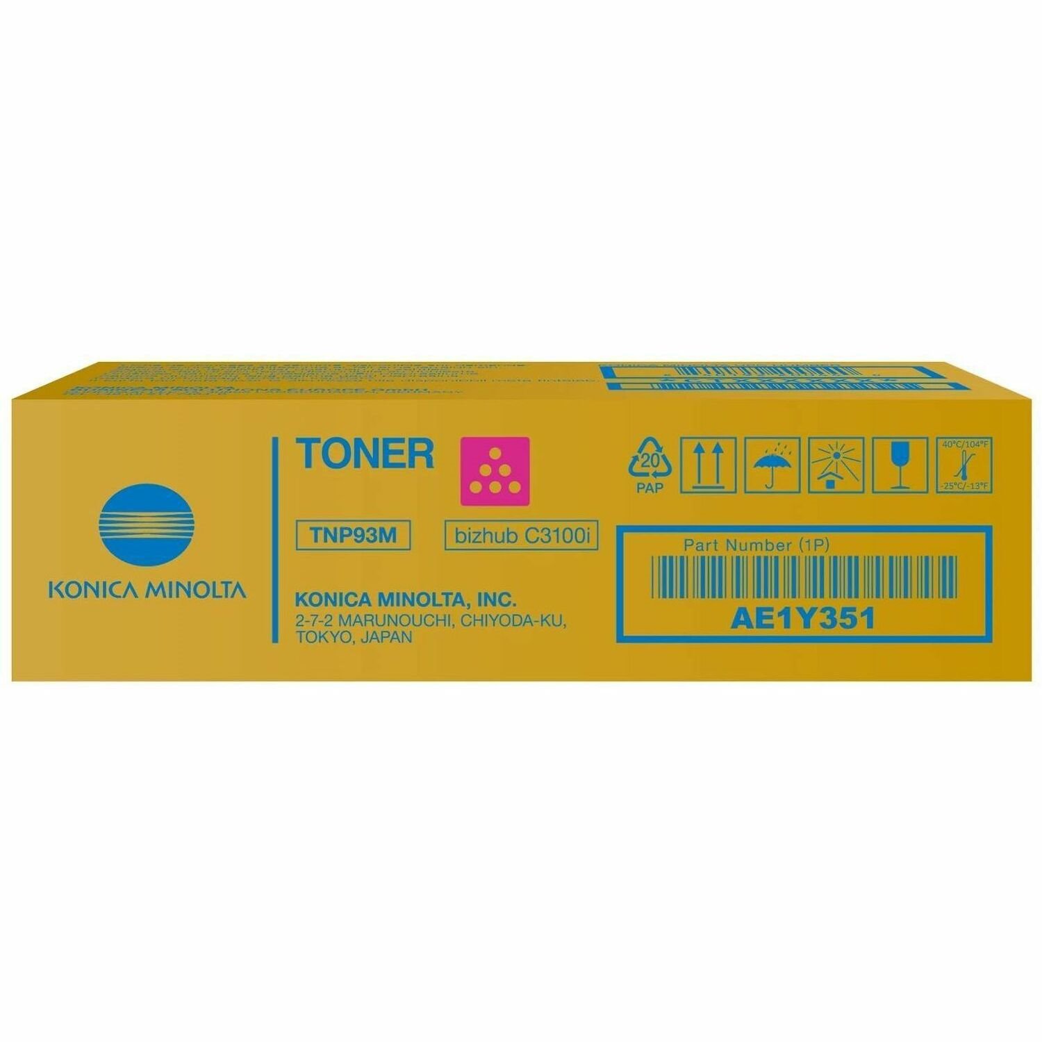 Konica Minolta TNP93M Original Laser Toner Cartridge - Magenta Pack