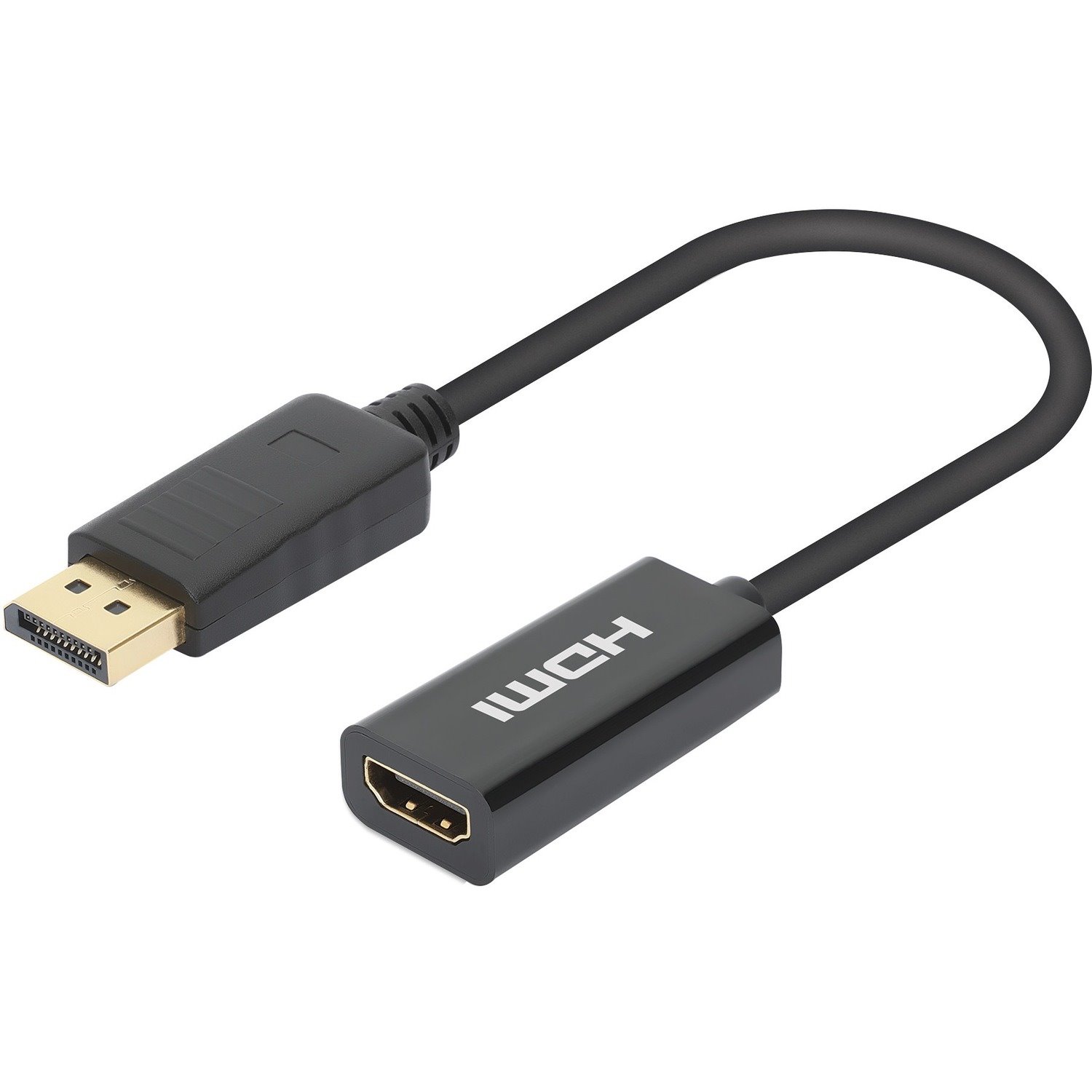Manhattan Displayport To Hdmi Cable 15CM- 4K/60HZ Male/Female Black