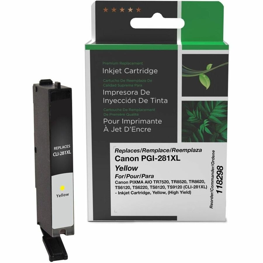 Clover Imaging Remanufactured High Yield Yellow Ink Cartridge for Canon CLI-281XL