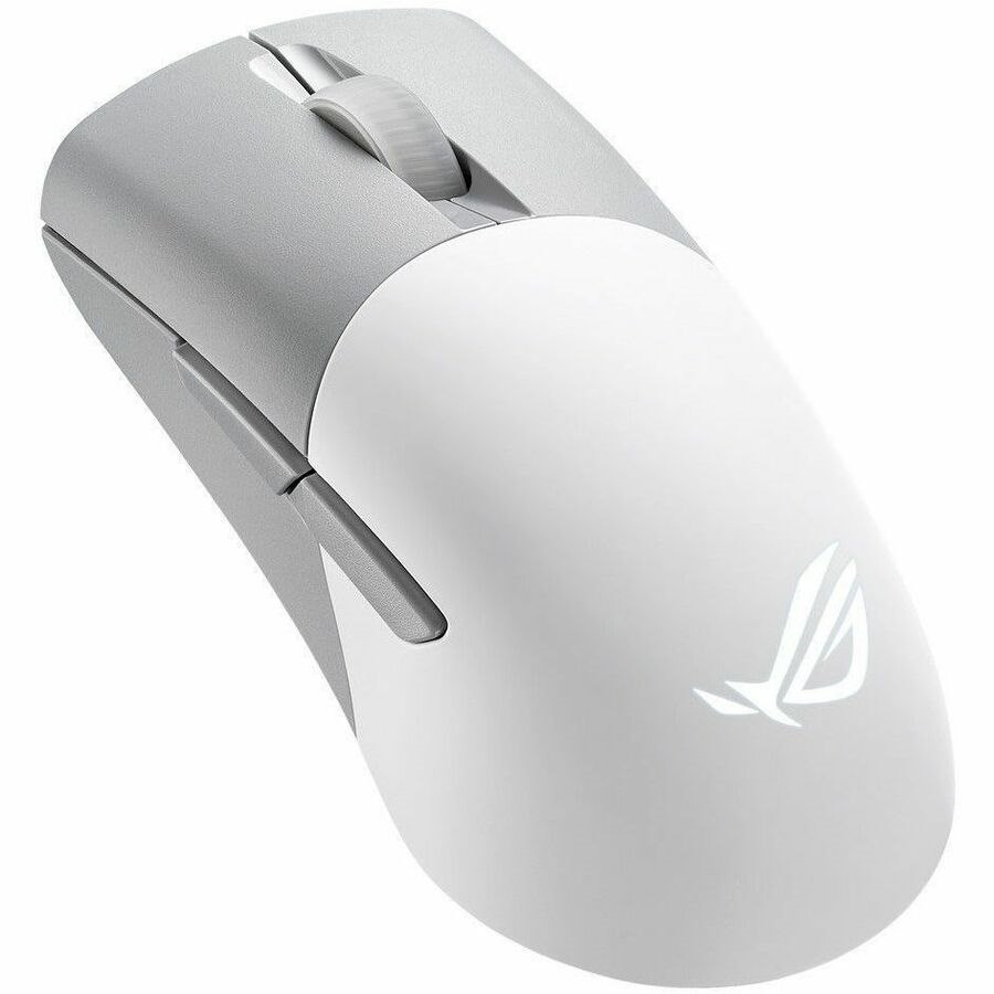 Asus ROG Keris Wireless AimPoint Gaming Mouse - Bluetooth/Radio Frequency - USB 2.0 Type A - Optical - 5 Button(s) - 5 Programmable Button(s) - White - 1