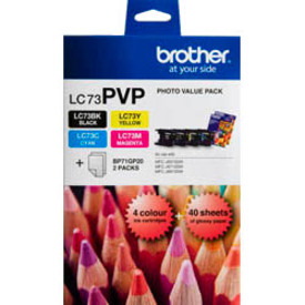 Brother LC73PVP Original Inkjet Ink Cartridge - Cyan, Magenta, Yellow - 3 / Pack