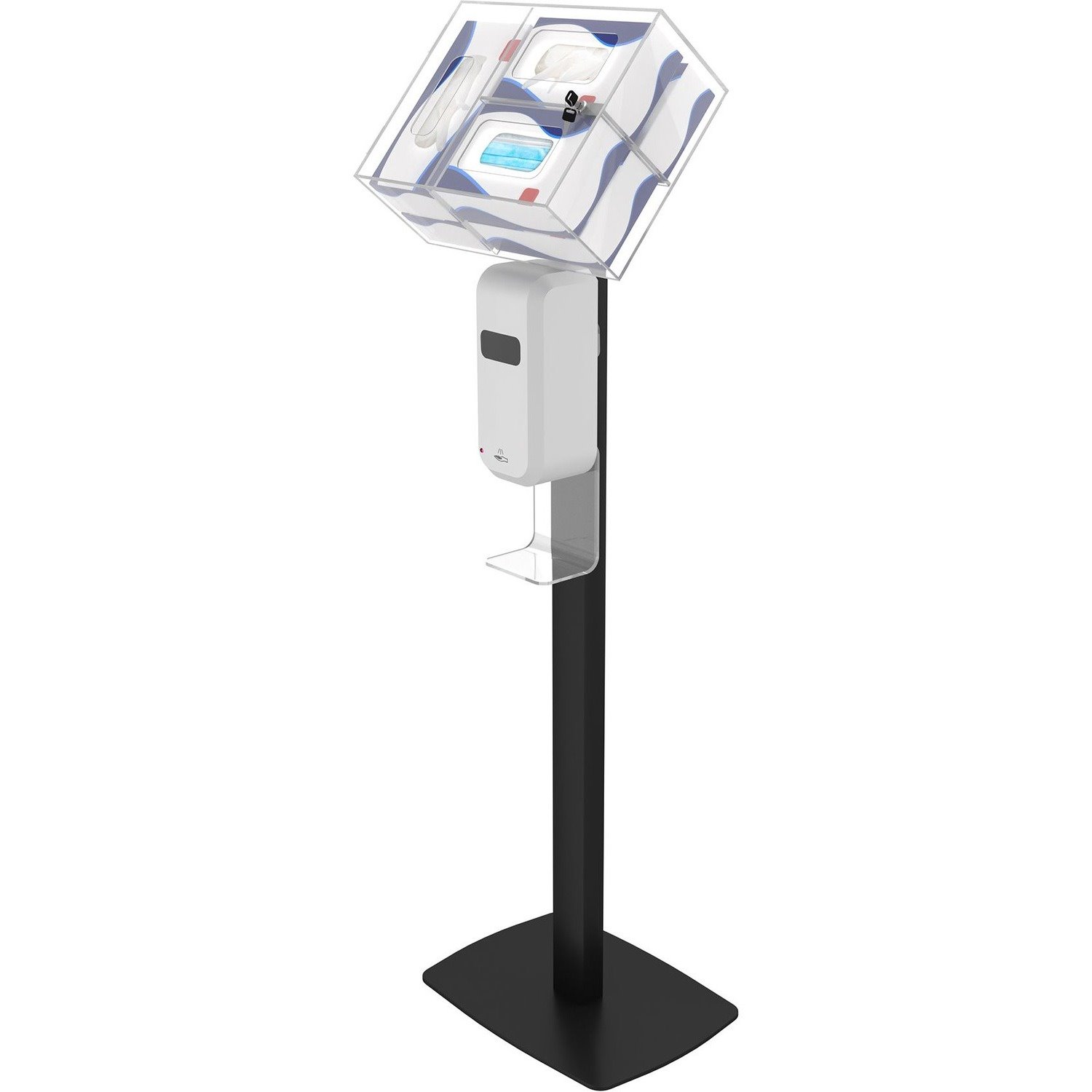 CTA Digital: Premium Thin Profile Sanitizing Station (Black)