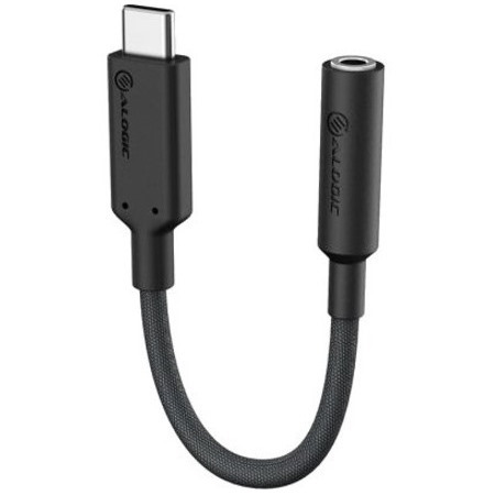 Alogic Elements Pro 10 cm Mini-phone/USB-C Audio Cable for Audio Device, Phone, Tablet, Headphone, Speaker, Amplifier, Mobile Phone, Notebook, Microphone, Chromebook - 1