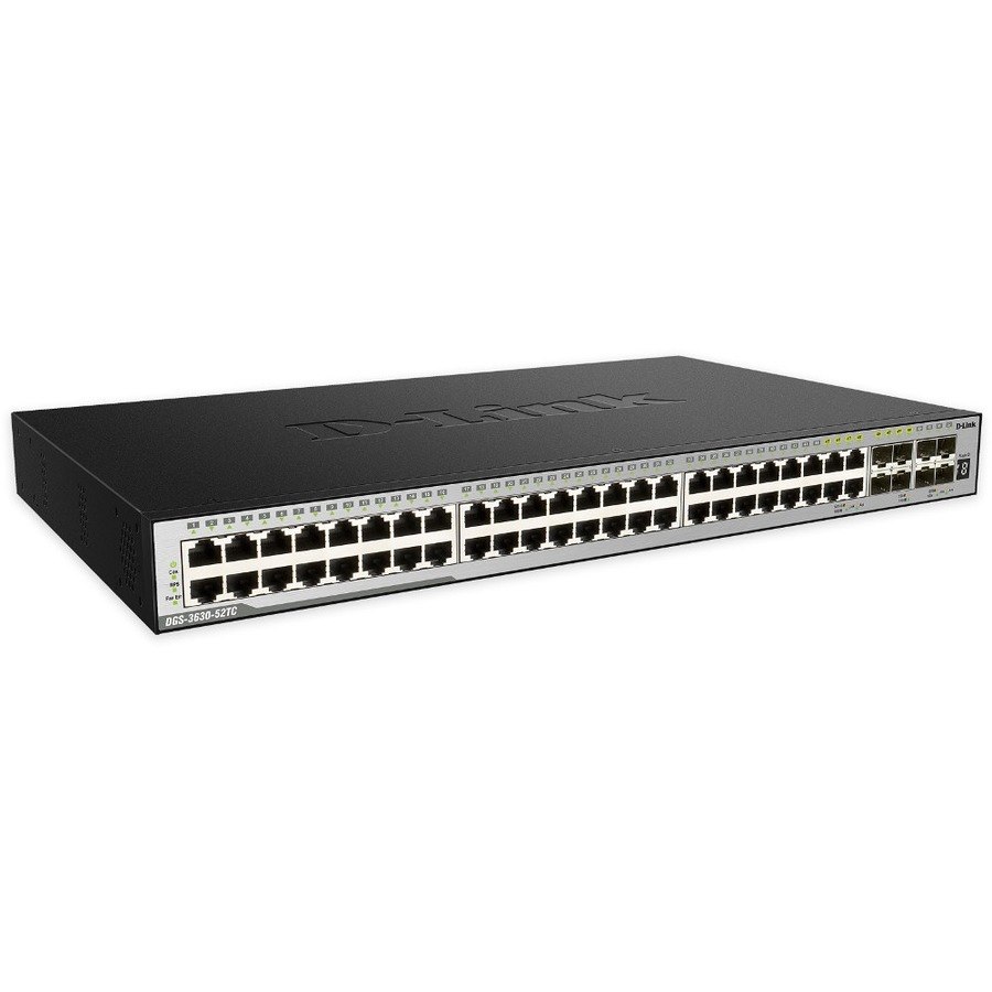 D-Link DGS-3630 DGS-3630-52TC/SI 48 Poorten Beheer mogelijk L3 switch - Gigabit Ethernet, 10Gigabit Ethernet - 10/100/1000Base-TX, 10GBase-X
