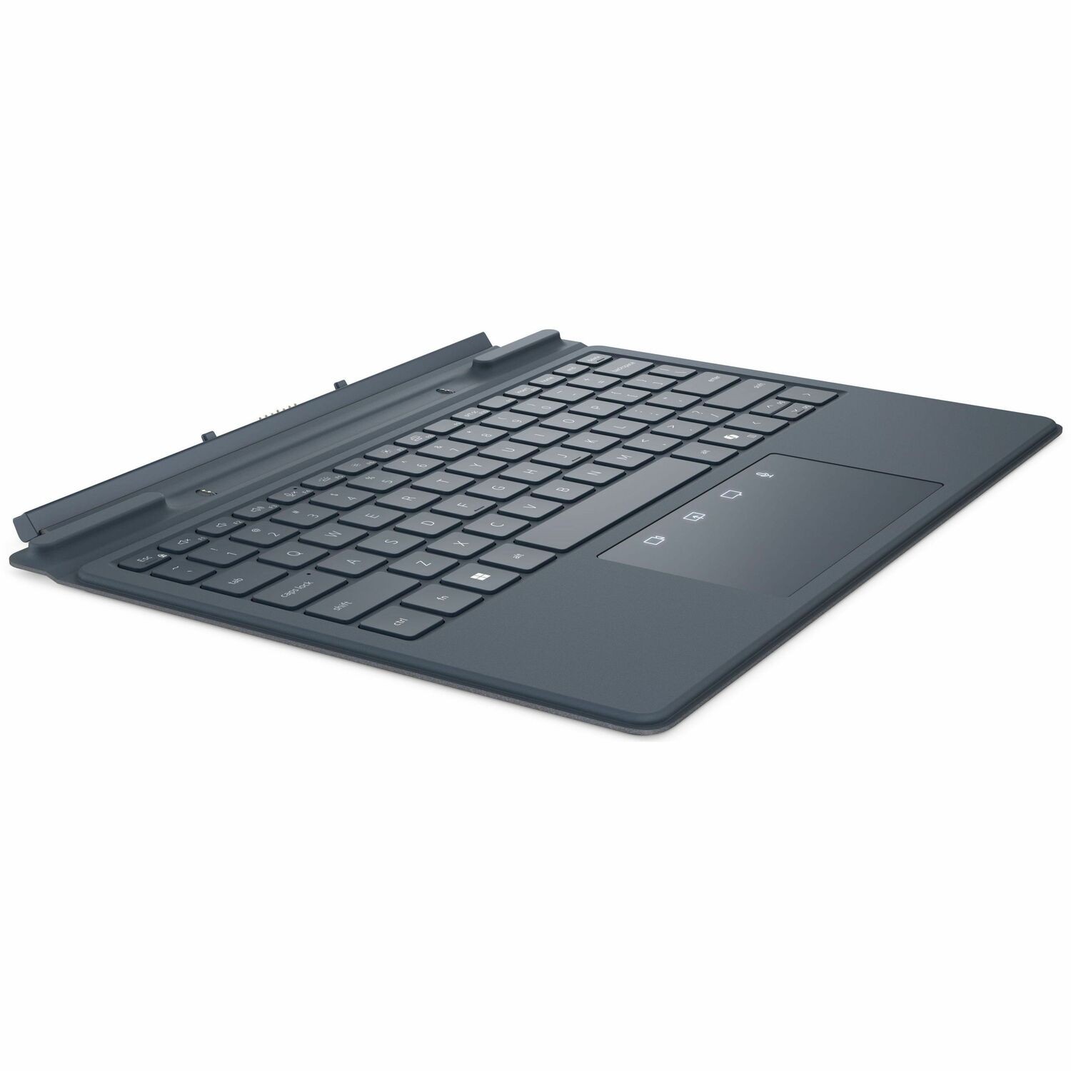 Dell Keyboard - Docking Connectivity - Pogo Pin Interface - TouchPad - English (US) - QWERTY Layout - River Solid Light