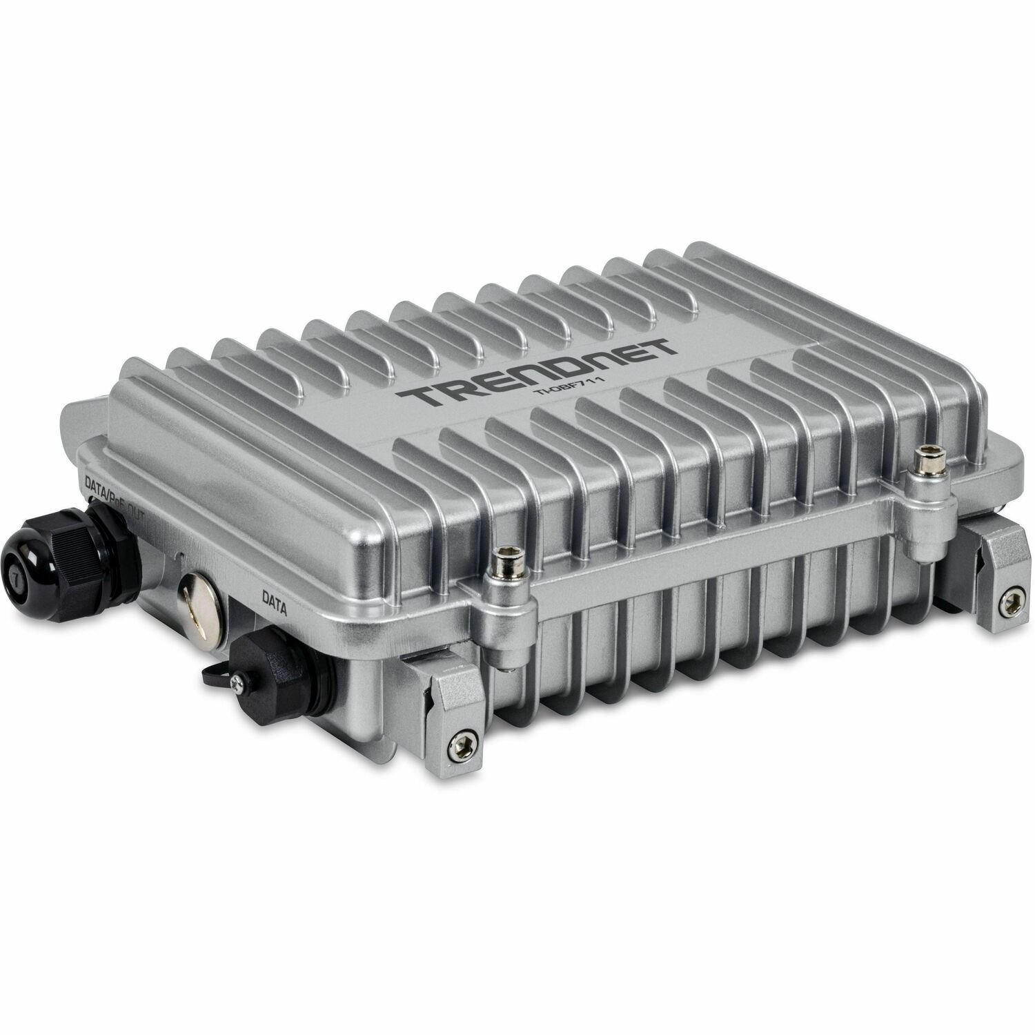 TRENDnet Industrial Outdoor 10G SFP+ to 10G PoE++ Media Converter (95W), TI-OBF711, 1 x 10G LC Duplex Single Mode Fiber Optic Port, 1 x 10G PoE++ RJ45 Port, Up to 95W, NDAA + TAA Compliant