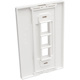 Eaton Tripp Lite Series 3-Port Keystone Single-Gang Faceplate, White, TAA