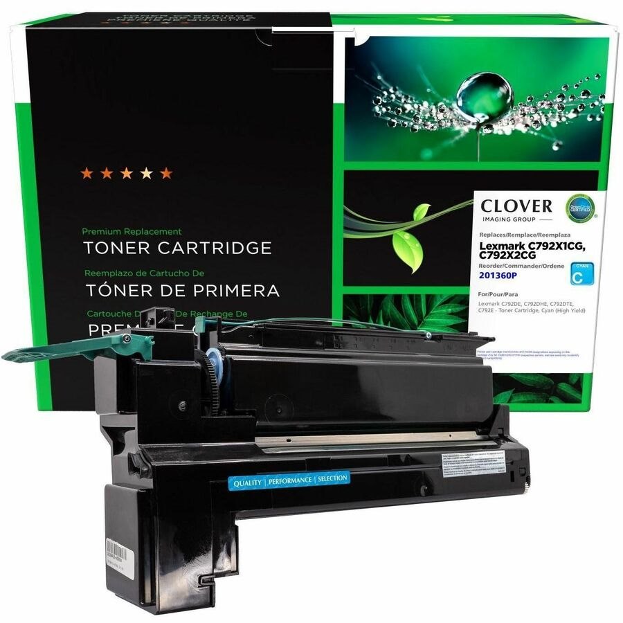 Clover Imaging Remanufactured High Yield Cyan Toner Cartridge for Lexmark C792