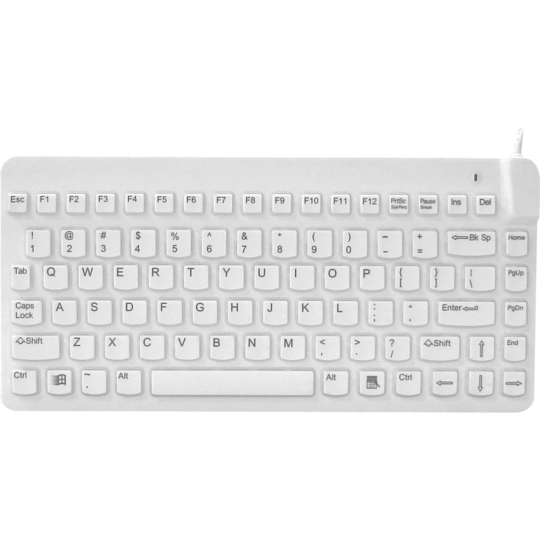 Man & Machine Premium Waterproof Disinfectable Silent 12" Keyboard