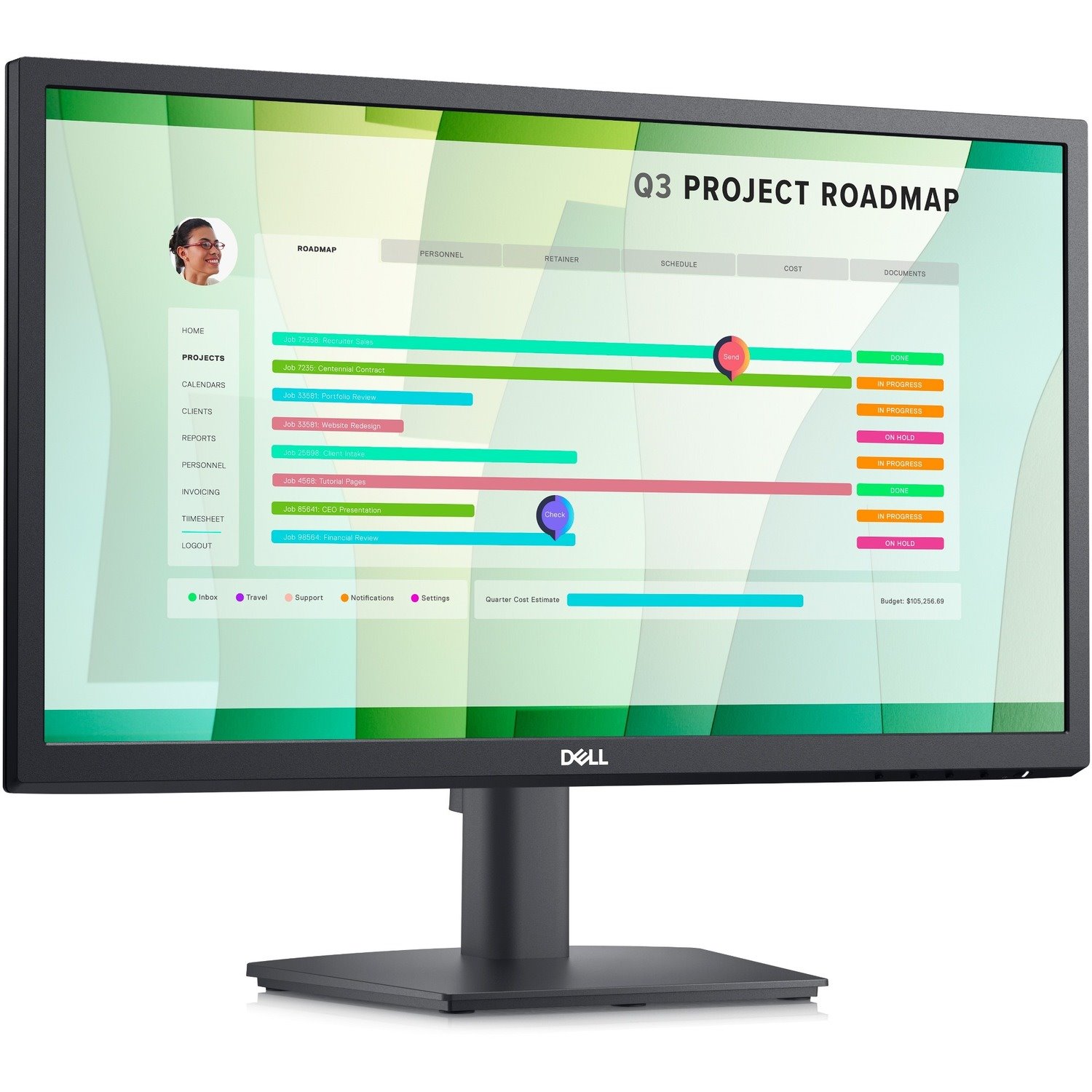 DELL SOURCING - NEW E2223HN 22" Class Full HD LED Monitor - 16:9 - Black