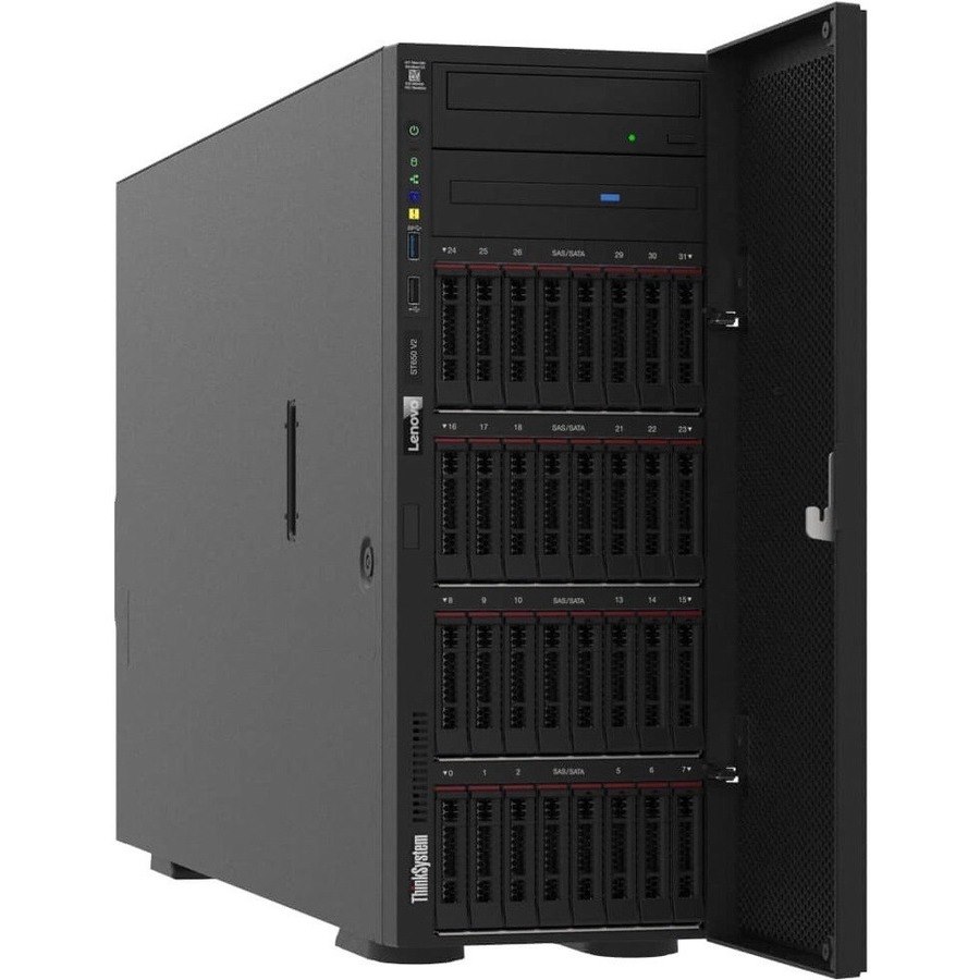 Lenovo ThinkSystem ST650 V2 7Z74A01QNA 4U Tower Server - 1 Xeon Silver 4309Y 2.80 GHz - 32 GB RAM - Serial ATA/600 Controller