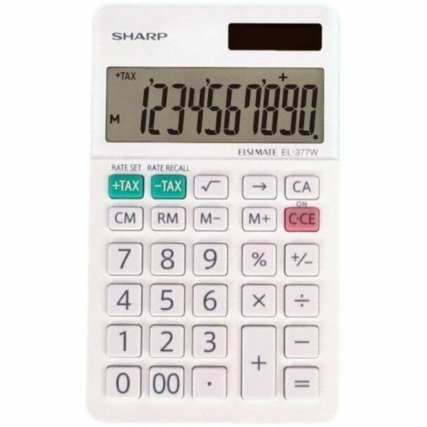 Sharp El377wb Twin Power 10-Digit Display