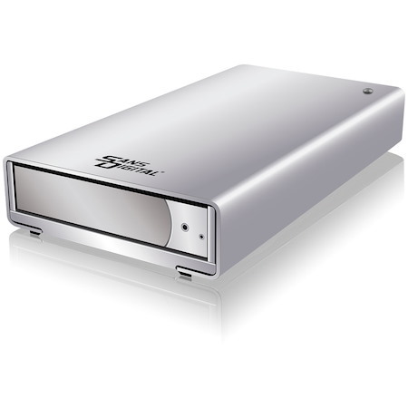 Sans Digital MobileSTOR MS1CT+ Drive Enclosure - FireWire/i.LINK 800, eSATA, USB 3.0 Host Interface External - Silver