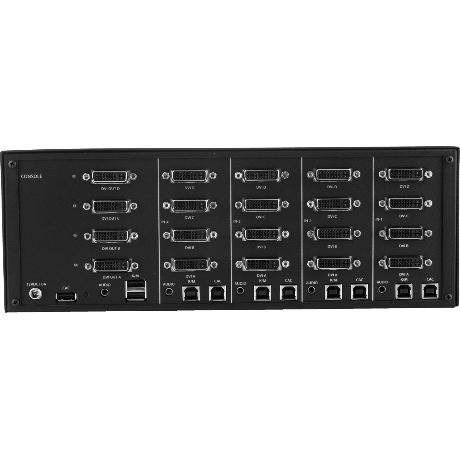 Black Box Secure KVM Switch, DVI-I, 4-Port, CAC NIAP 3.0 (Quad Head)