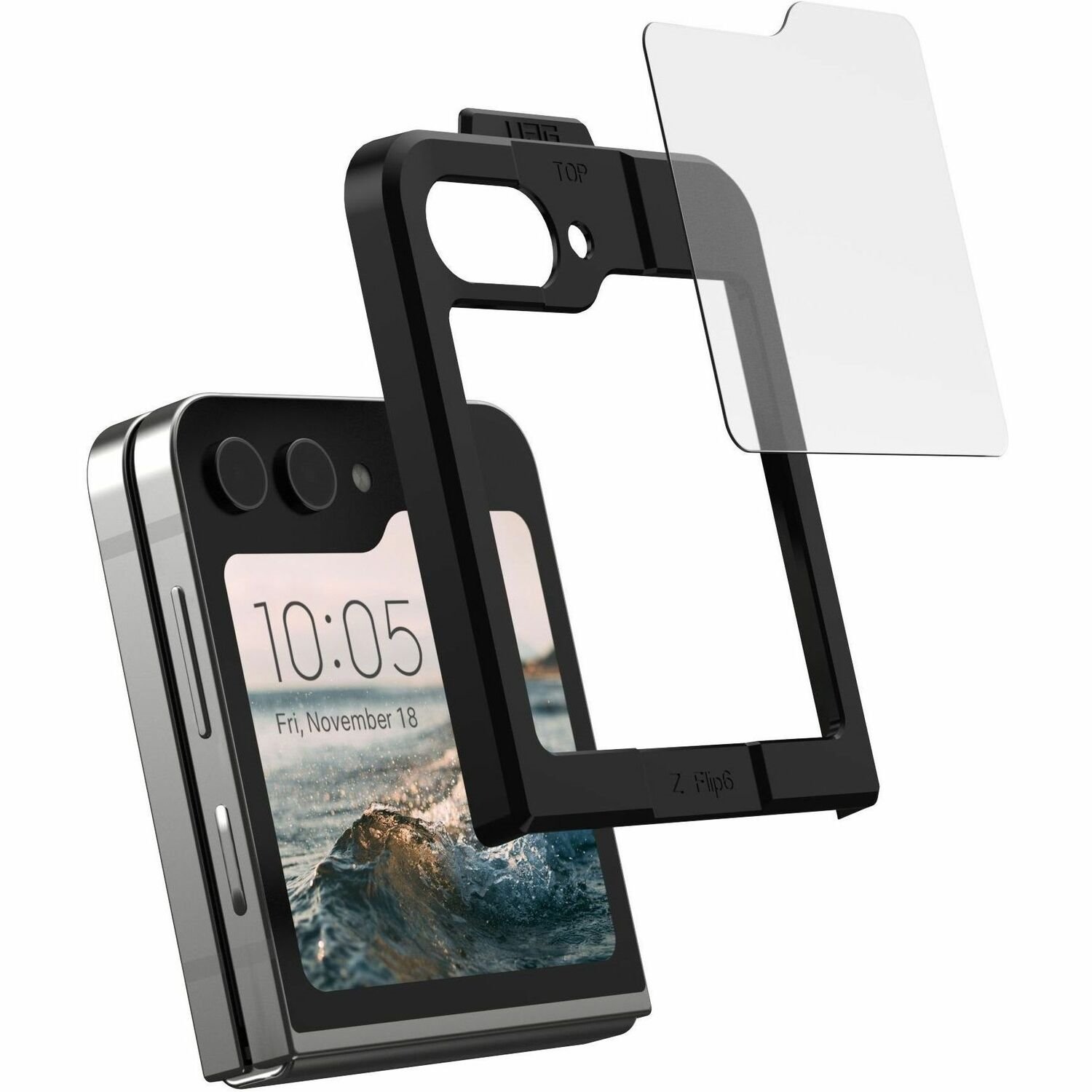 Urban Armor Gear Glass Tempered Glass Screen Protector for Samsung Galaxy Z Flip6 - Clear