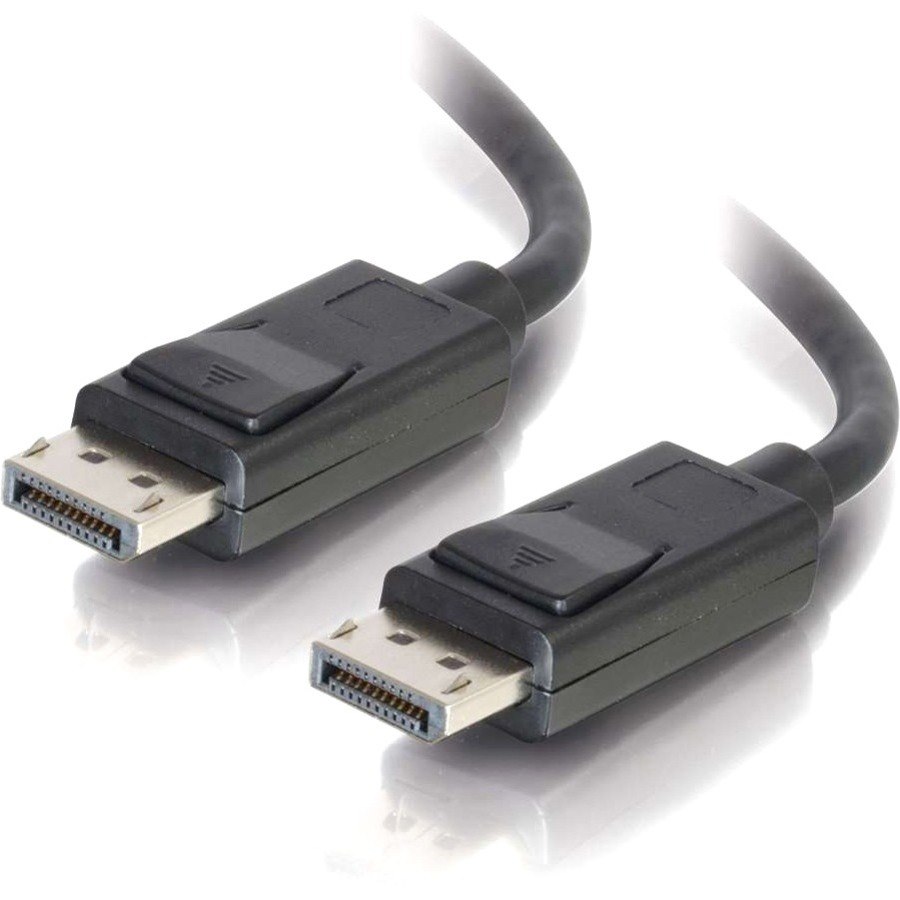 C2G 6ft DisplayPort Cable with Latches, 4K 60Hz, DisplayPort Male to DisplayPort Male, 30V