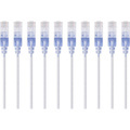 Monoprice 10-Pack, SlimRun Cat6A Ethernet Network Patch Cable, 14ft White