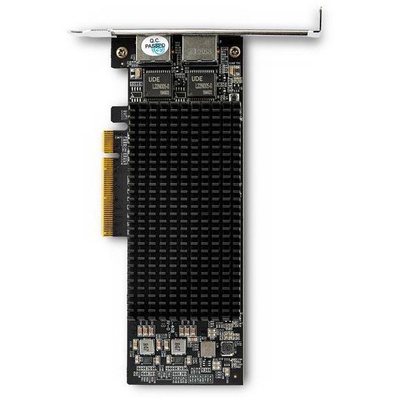 StarTech.com Dual Port 10G PCIe Network Adapter Card - Tehuti TN4010 10GBASE-T PCI Express 10GbE Multi Gigabit Ethernet 5 Speed NIC 2port