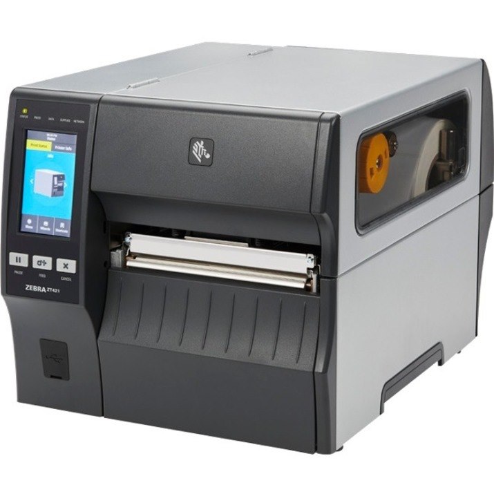 Zebra ZT421 Manufacturing, Transportation & Logistic Direct Thermal/Thermal Transfer Printer - Monochrome - Label Print - USB - USB Host - Serial - Bluetooth - Near Field Communication (NFC) - EU, UK