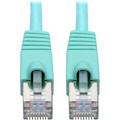 Eaton Tripp Lite Series Cat6a 10G Snagless Shielded STP Ethernet Cable (RJ45 M/M), PoE, Aqua, 10 ft. (3.05 m)