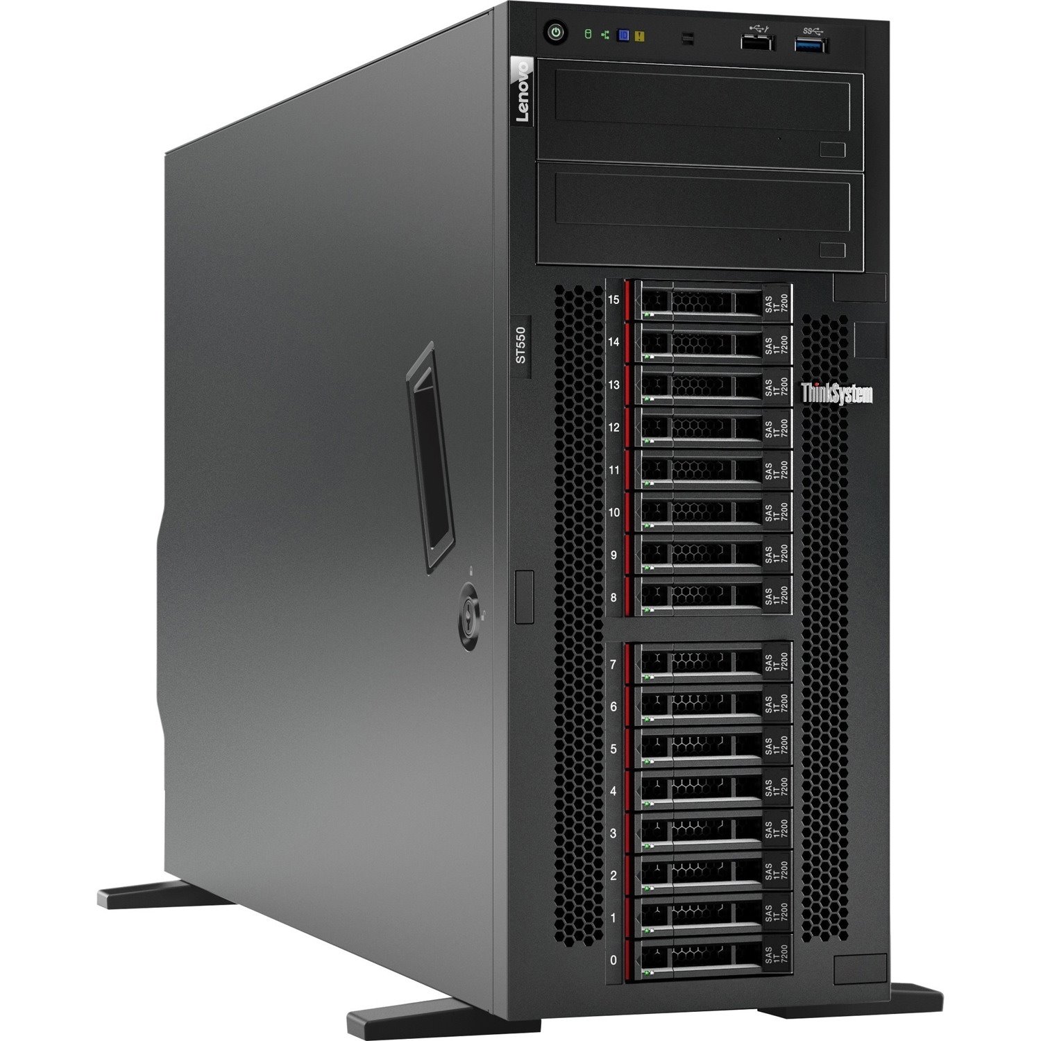 Lenovo ThinkSystem ST550 7X10A0DTNA 4U Tower Server - 1 x Intel Xeon Silver 4210 2.20 GHz - 32 GB RAM - 12Gb/s SAS, Serial ATA/600 Controller