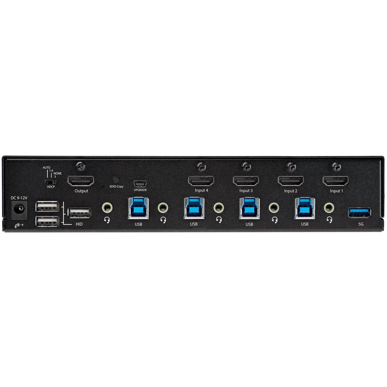 StarTech.com 4 Port HDMI KVM Switch 4K 60Hz UHD HDR, HDMI 2.0 Single Monitor, 2 Port USB 3.0 Hub, 4x USB HID, Audio, Hotkey Switching, TAA