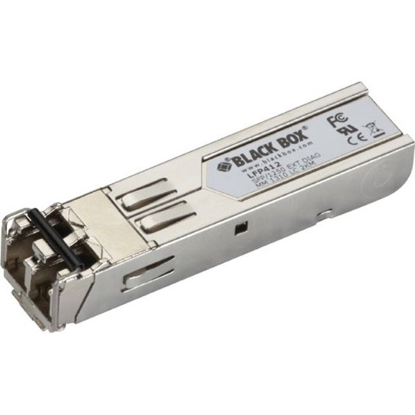 Black Box SFP, 1250-Mbps Fiber with Extended Diagnostics, 1310-nm Multimode, LC, 2 km