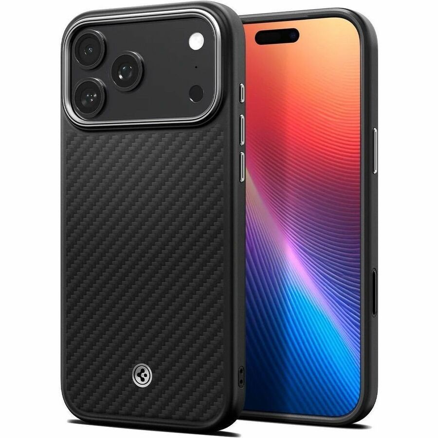 Spigen Enzo Aramid T Case voor Apple iPhone 17 Pro Max Smartphone - Zwart-zilver