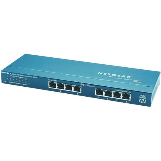 Netgear ProSafe GS108 8 Ports Ethernet Switch - Gigabit Ethernet - 10/100/1000Base-T