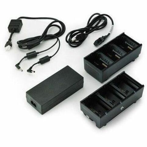 Zebra Dual 3-Slot Battery Charger Connected via Y Cable