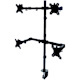 Manhattan TV & Monitor Mount, Desk, Double-Link Arms, 4 screens, Screen Sizes: 10-27" , Black, Stand or Clamp Assembly, Quad Screens, VESA 75x75 to 100x100mm, Max 8kg (each), Lifetime Warranty