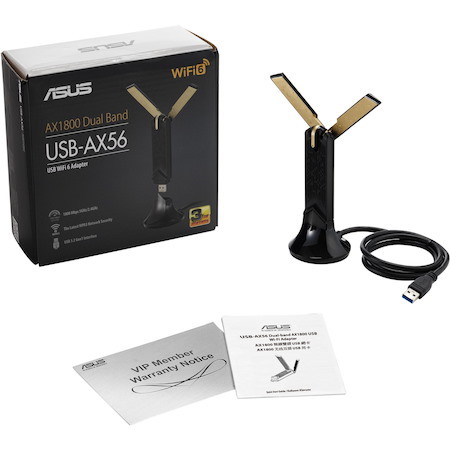 Asus USB-AX56 IEEE 802.11ax Dual Band Wi-Fi Adapter for Computer, Notebook -TAA-compliant