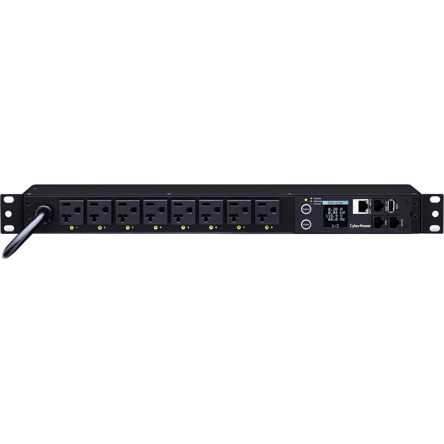 CyberPower PDU81002 100 - 120 VAC 20A Switched Metered-by-Outlet PDU