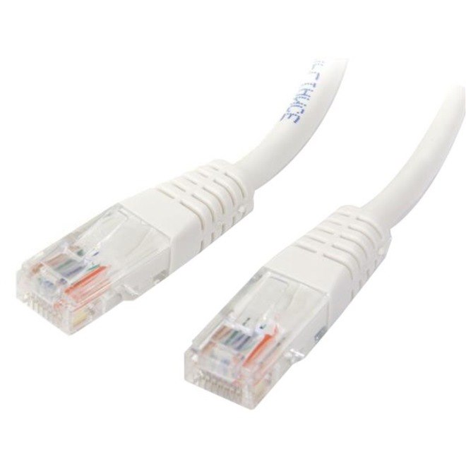 StarTech.com 2 ft White Molded Cat5e UTP Patch Cable