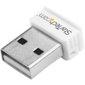 StarTech.com USB 150Mbps Mini Wireless N Network Adapter - 802.11n/g 1T1R USB WiFi Adapter - White