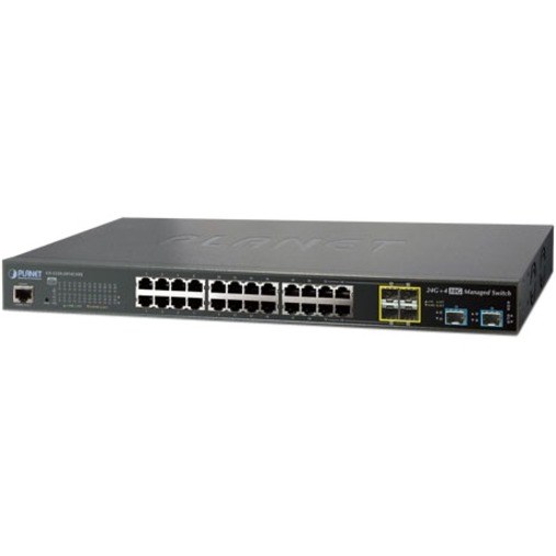 Planet L2+ 24-Port 10/100/1000T + 4-Port Shared SFP + 4-Port 10G SFP+ Managed Switch