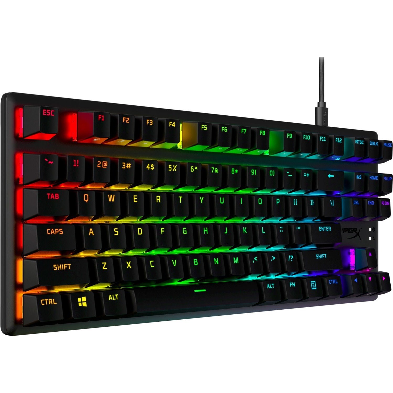 HyperX Alloy Origins Core Gaming Keyboard - Cable Connectivity - USB 2.0 Interface - RGB LED - English (US) - Black