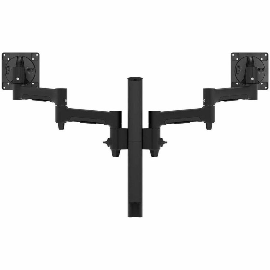 Atdec AWMS-2-4640 Mounting Arm for Monitor, Flat Panel Display, Curved Screen Display - Black - Landscape/Portrait