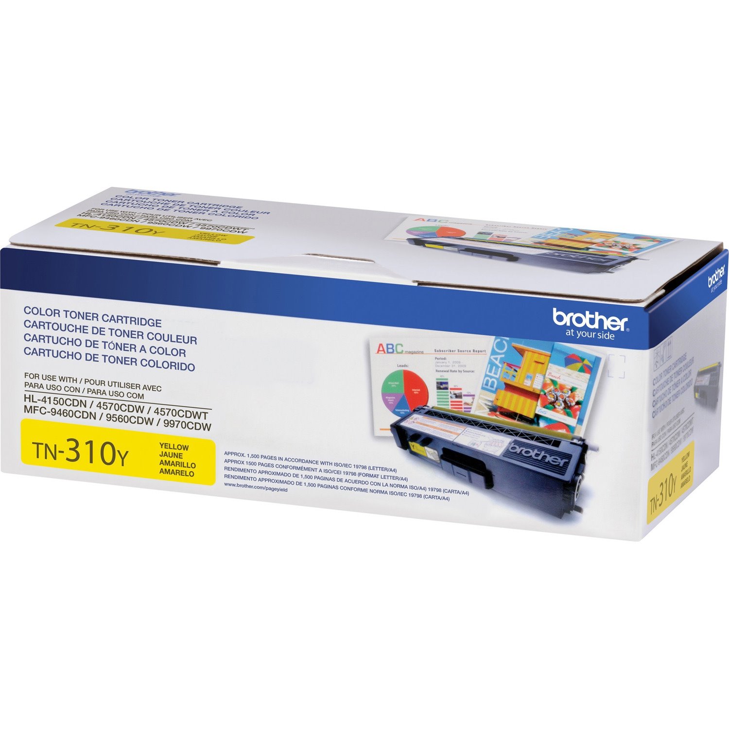 Brother Genuine TN310Y Yellow Toner Cartridge