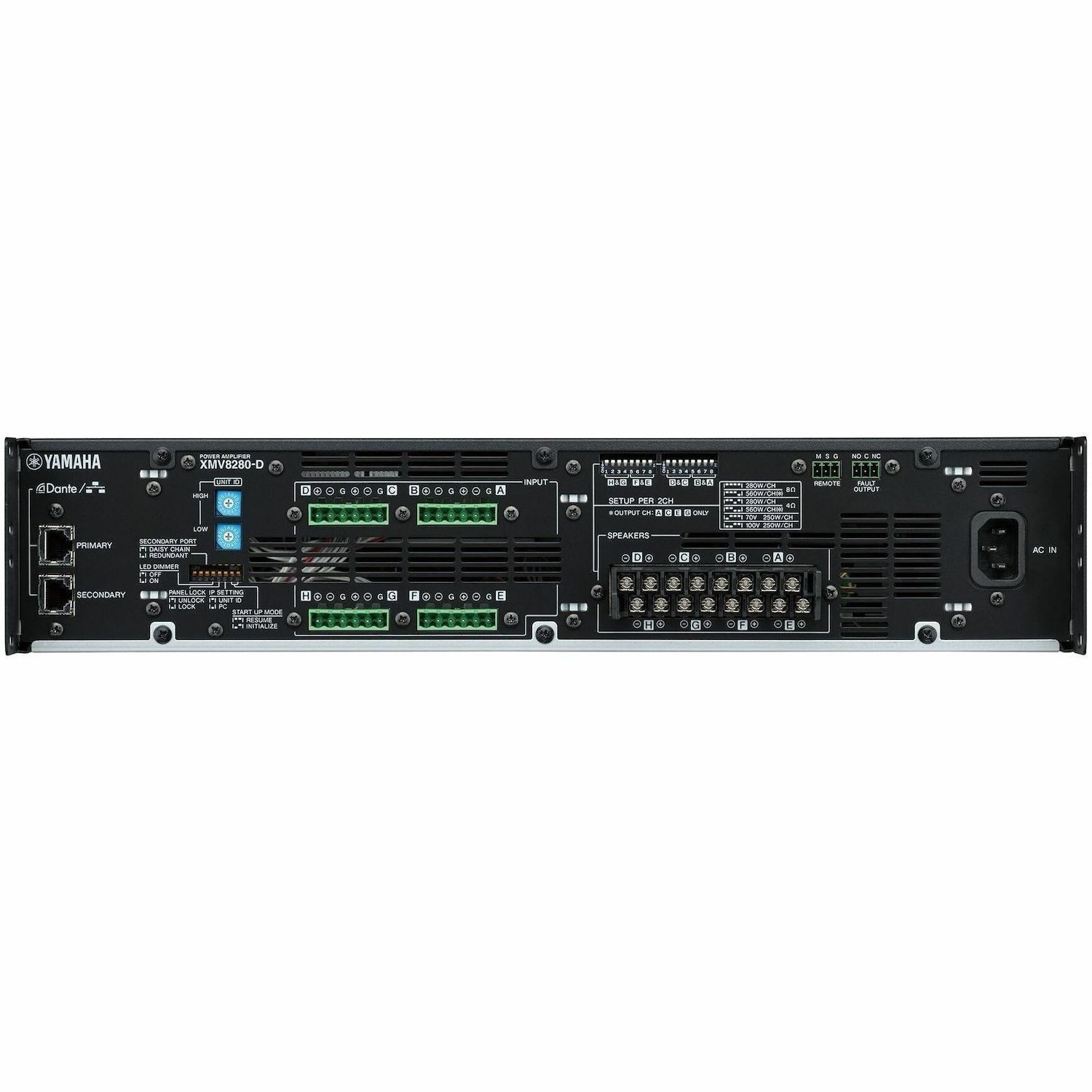 Yamaha XMV8280-D Amplifier - 2240 W RMS - 8 Channel