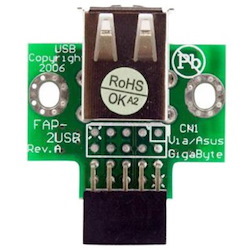 StarTech.com 2 Port USB Motherboard Header Adapter - USB A to USB 10 Pin Header F/F