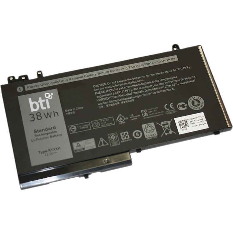 BTI RYXXH-BTI 11.1V 38WHR LI-ION BATTERY 0RYXXH, 451-BBLJ, RYXXH, 2CP9F, 5TFCY, TNMFF, 451-BBJR, 9P4D2, VYXTW, 451-BBLH, R5MD0, YD8XC LATITUDE 11 (3150), LATITUDE 11 (3160), LATITUDE 11 3150, LATITUDE E5240, LATITUDE E5250