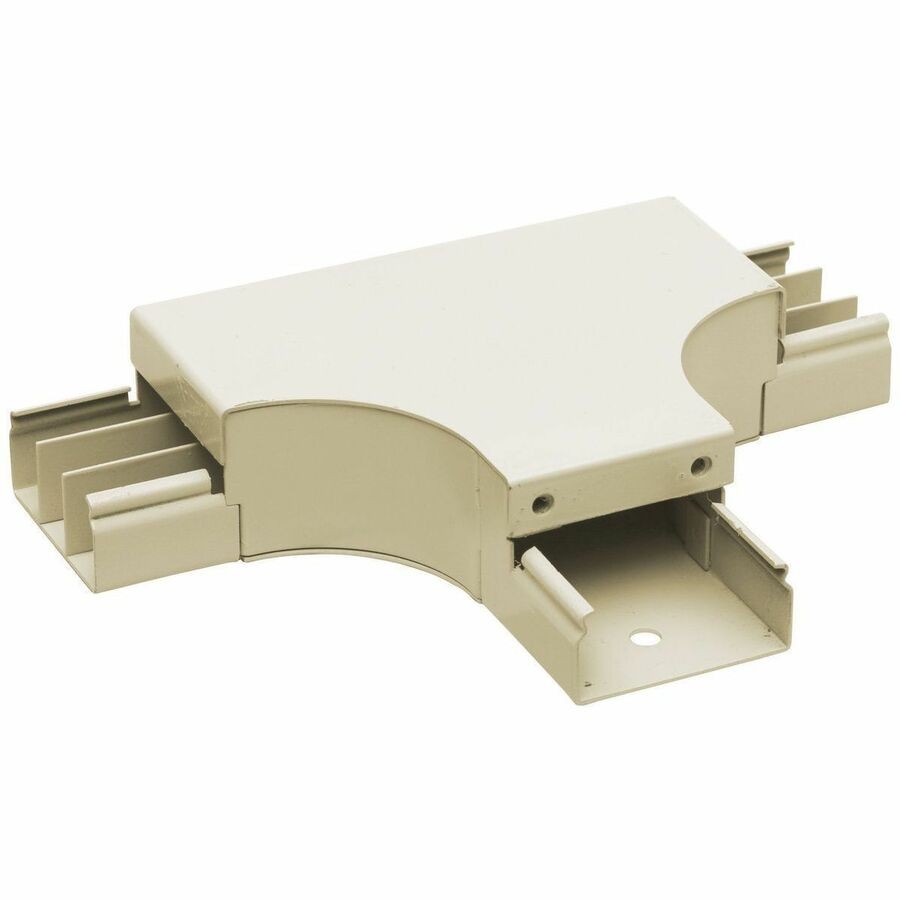 Hubbell Premise Wiring Raceway Products, Metallic, HBL2400/HBL2400D Series, Divided Tee Fitting, Ivory